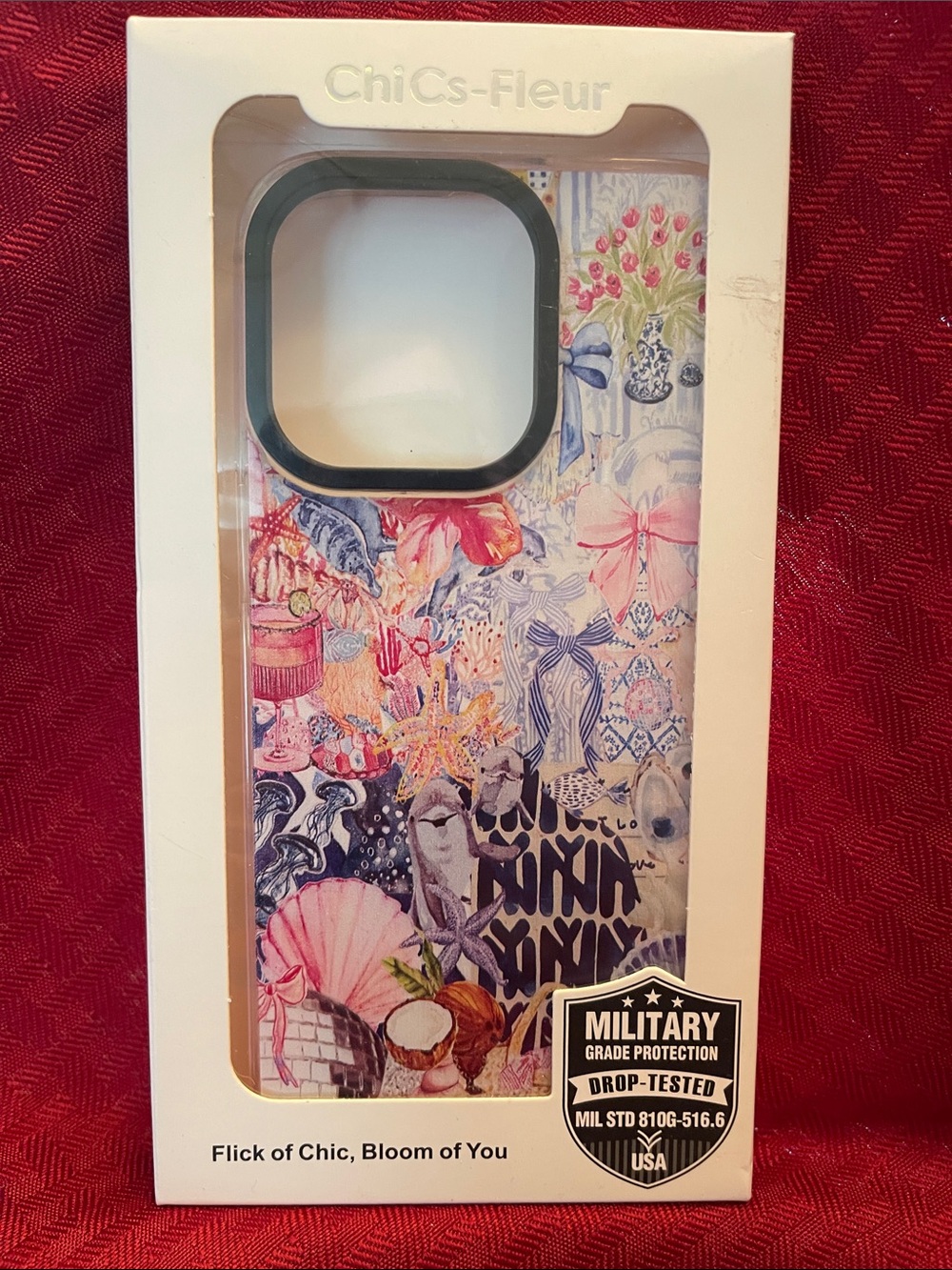 Chics-Fleur Protective Phone Case for iPhone 15 Pro Max